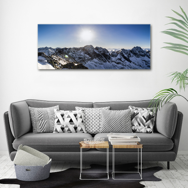 Wall art acrylic Winter in the Tatra Mountains