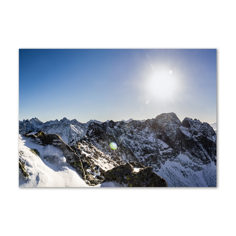 Wall art acrylic Winter in the Tatra Mountains