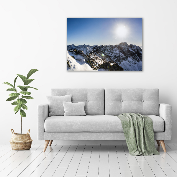 Wall art acrylic Winter in the Tatra Mountains