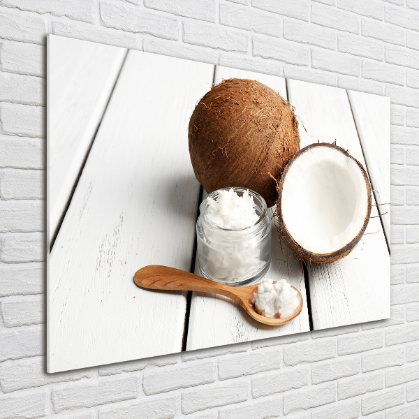 Acrylic print Coconut oil