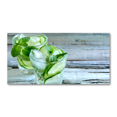 Glass acrylic wall art Cucumber water