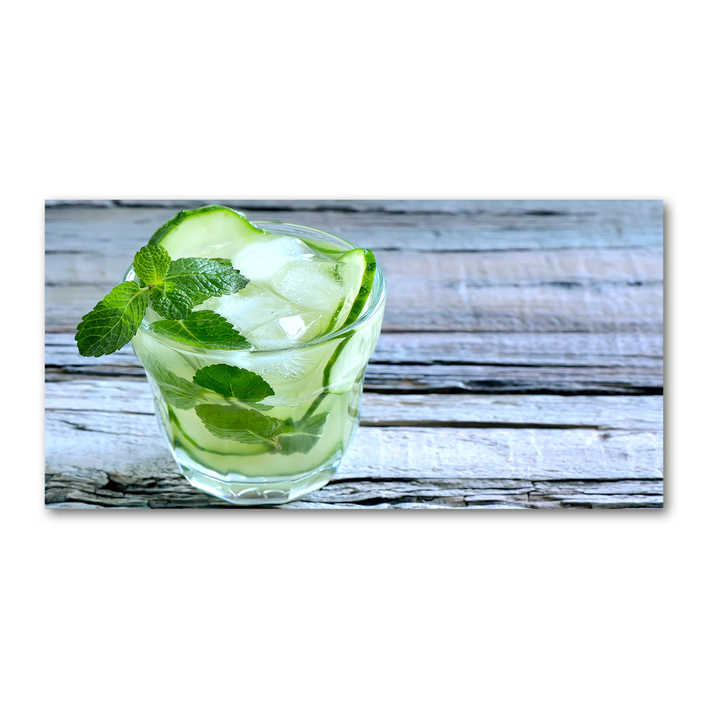 Glass acrylic wall art Cucumber water