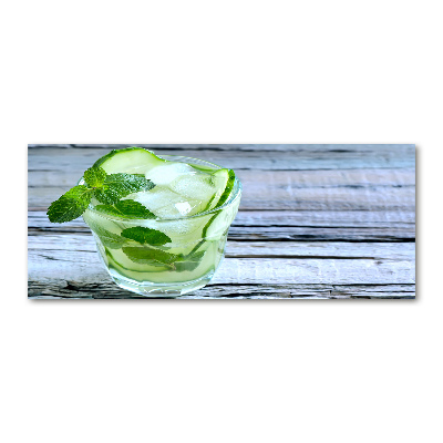 Glass acrylic wall art Cucumber water