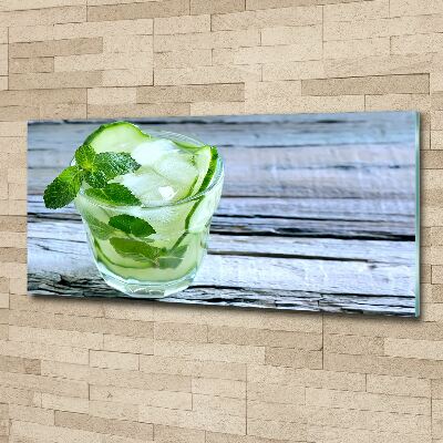 Glass acrylic wall art Cucumber water