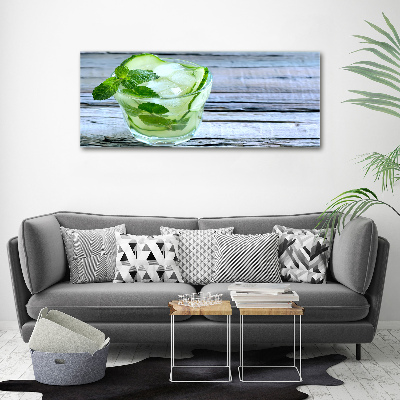 Glass acrylic wall art Cucumber water