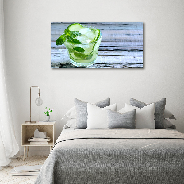 Glass acrylic wall art Cucumber water