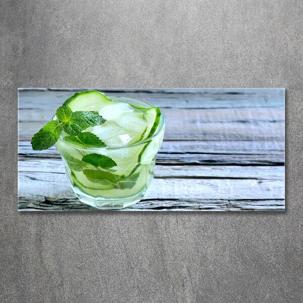 Glass acrylic wall art Cucumber water