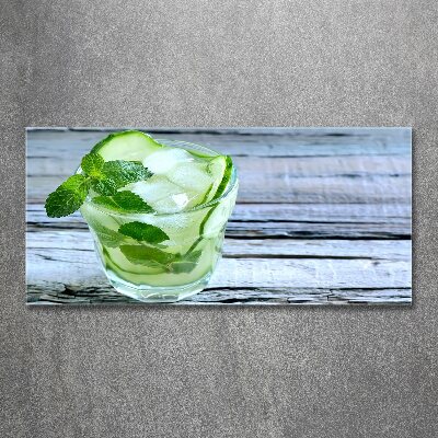 Glass acrylic wall art Cucumber water