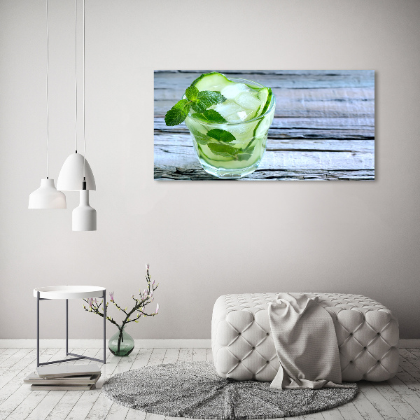 Glass acrylic wall art Cucumber water