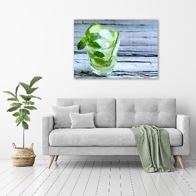 Glass acrylic wall art Cucumber water