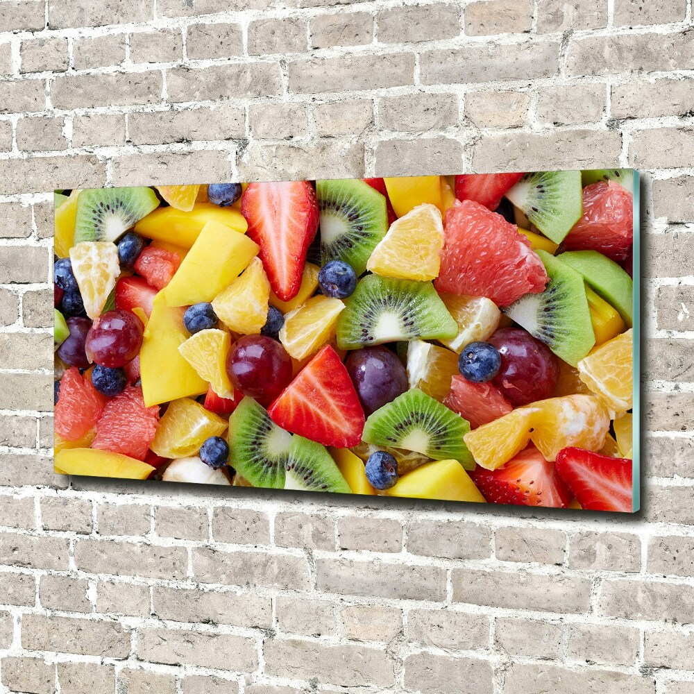 Glass acrylic wall art Chopped fruit