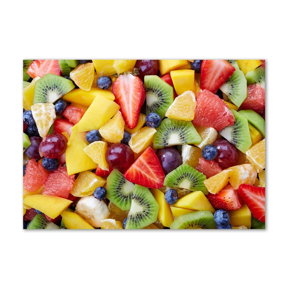 Glass acrylic wall art Chopped fruit