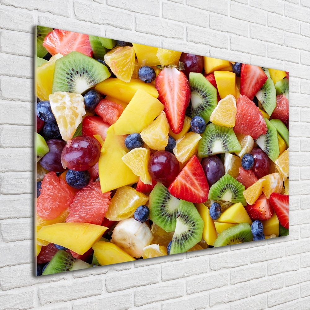 Glass acrylic wall art Chopped fruit