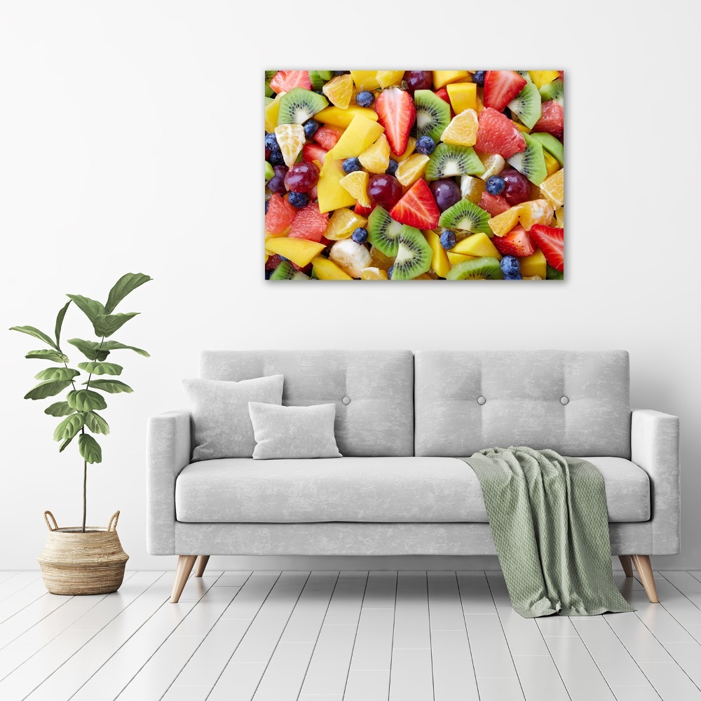 Glass acrylic wall art Chopped fruit