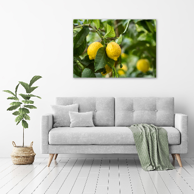 Glass acrylic wall art Lemons on a tree