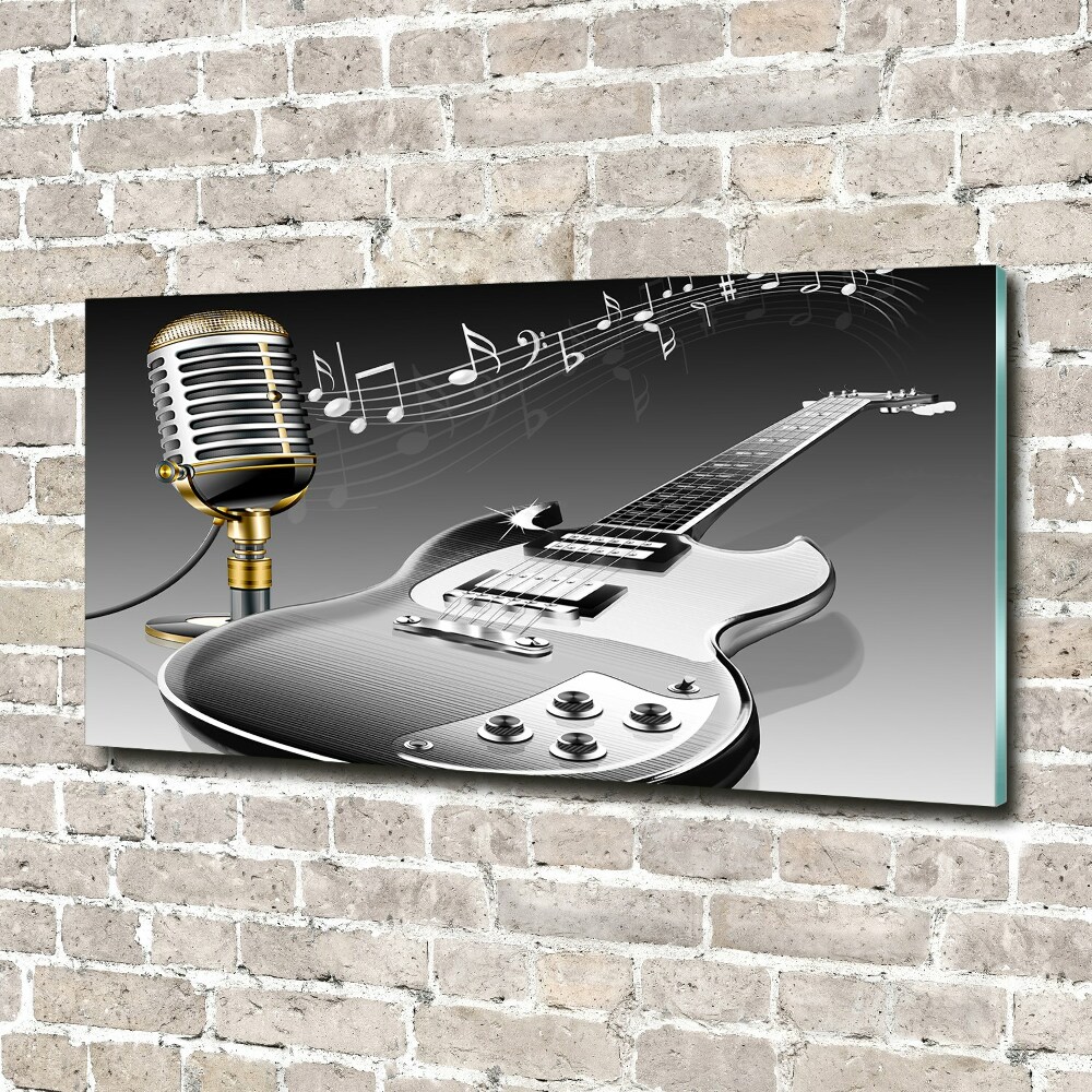 Print on acrylic Guitar and microphone