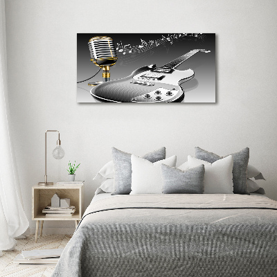 Print on acrylic Guitar and microphone