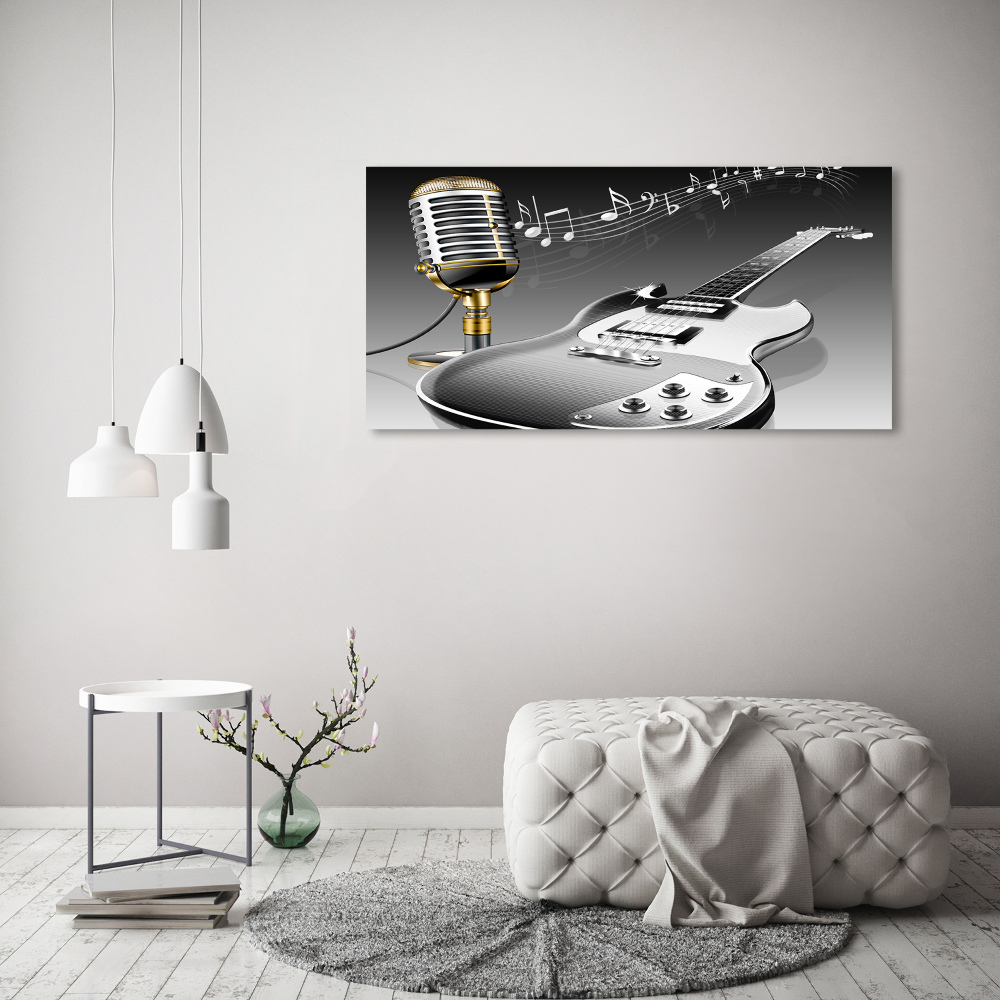 Print on acrylic Guitar and microphone