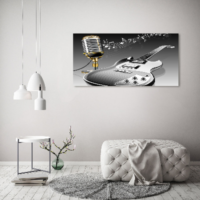 Print on acrylic Guitar and microphone