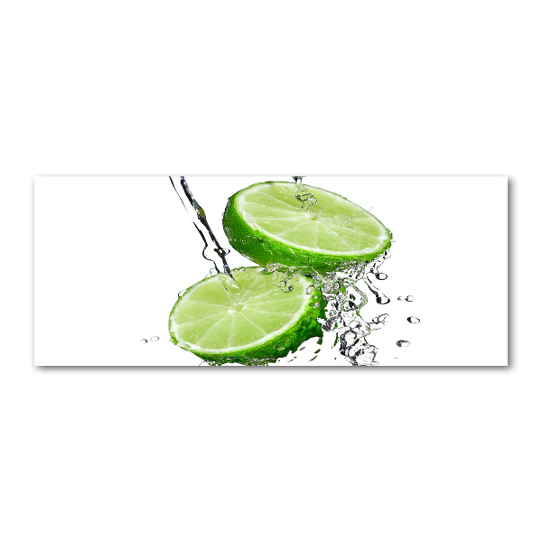 Glass acrylic wall art Lime and water