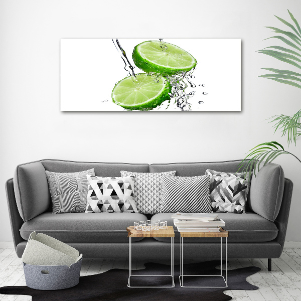 Glass acrylic wall art Lime and water