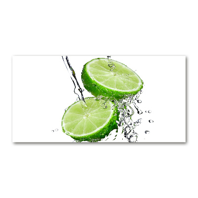 Glass acrylic wall art Lime and water