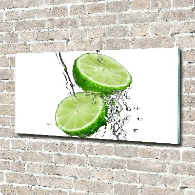 Glass acrylic wall art Lime and water