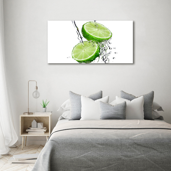 Glass acrylic wall art Lime and water