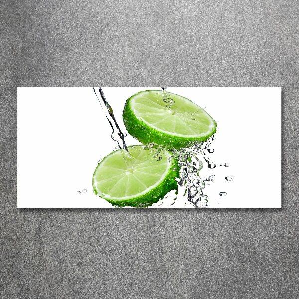 Glass acrylic wall art Lime and water