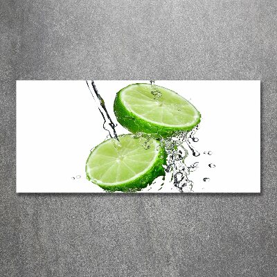 Glass acrylic wall art Lime and water