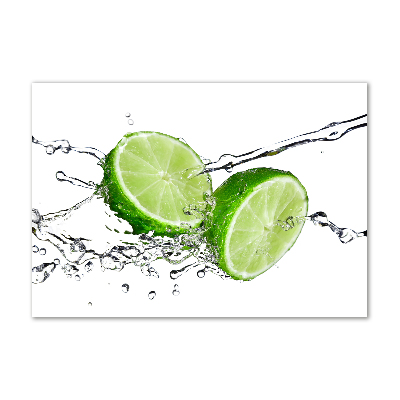 Glass acrylic wall art Lime and water