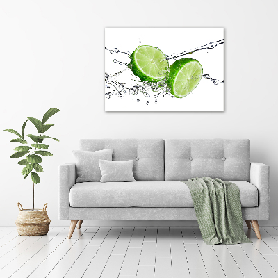 Glass acrylic wall art Lime and water