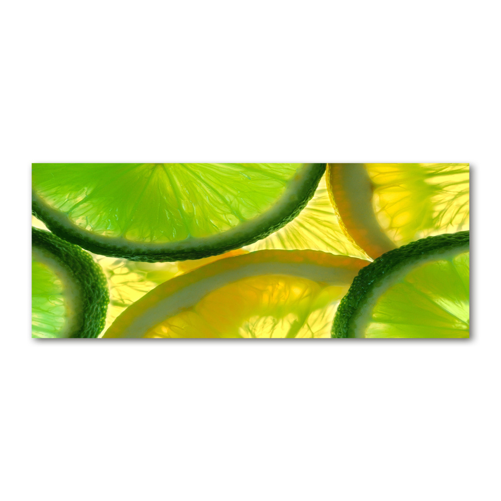 Glass acrylic wall art Lime and lemon