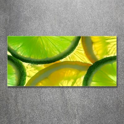 Glass acrylic wall art Lime and lemon