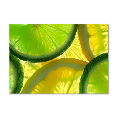 Glass acrylic wall art Lime and lemon