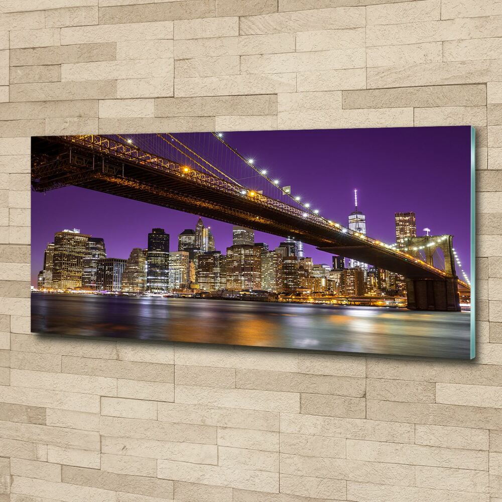 Acrylic print Manhattan at night