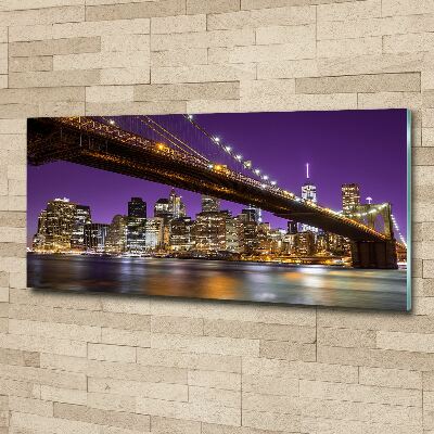 Acrylic print Manhattan at night