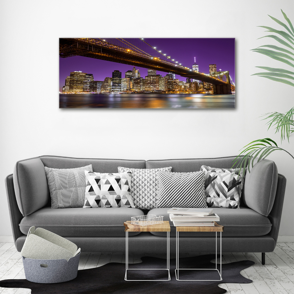 Acrylic print Manhattan at night