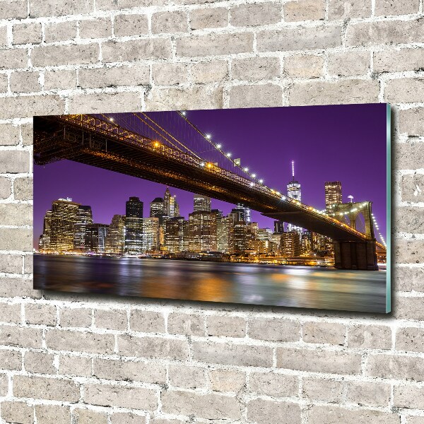 Acrylic print Manhattan at night