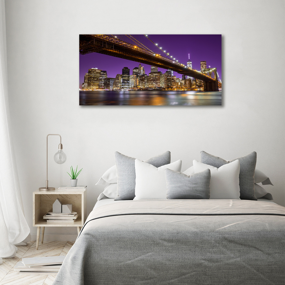 Acrylic print Manhattan at night