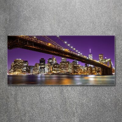 Acrylic print Manhattan at night