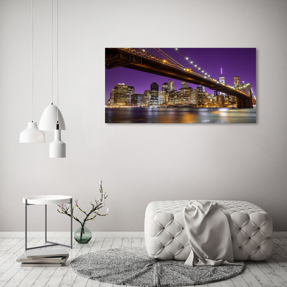 Acrylic print Manhattan at night