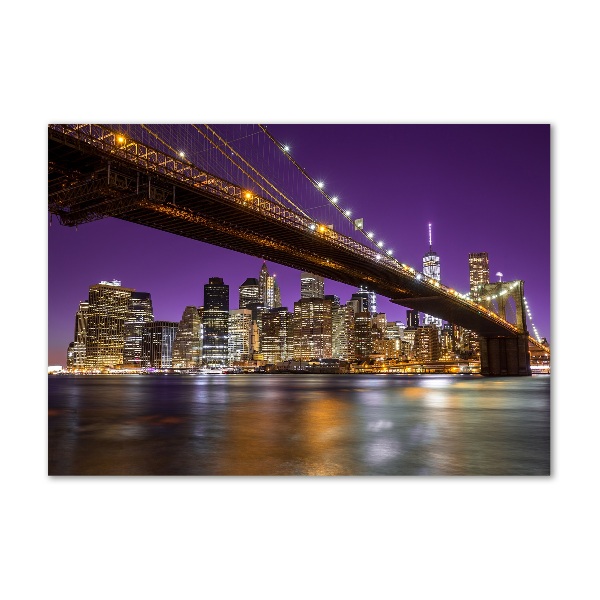 Acrylic print Manhattan at night