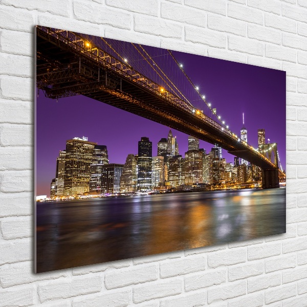 Acrylic print Manhattan at night