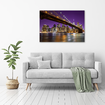 Acrylic print Manhattan at night