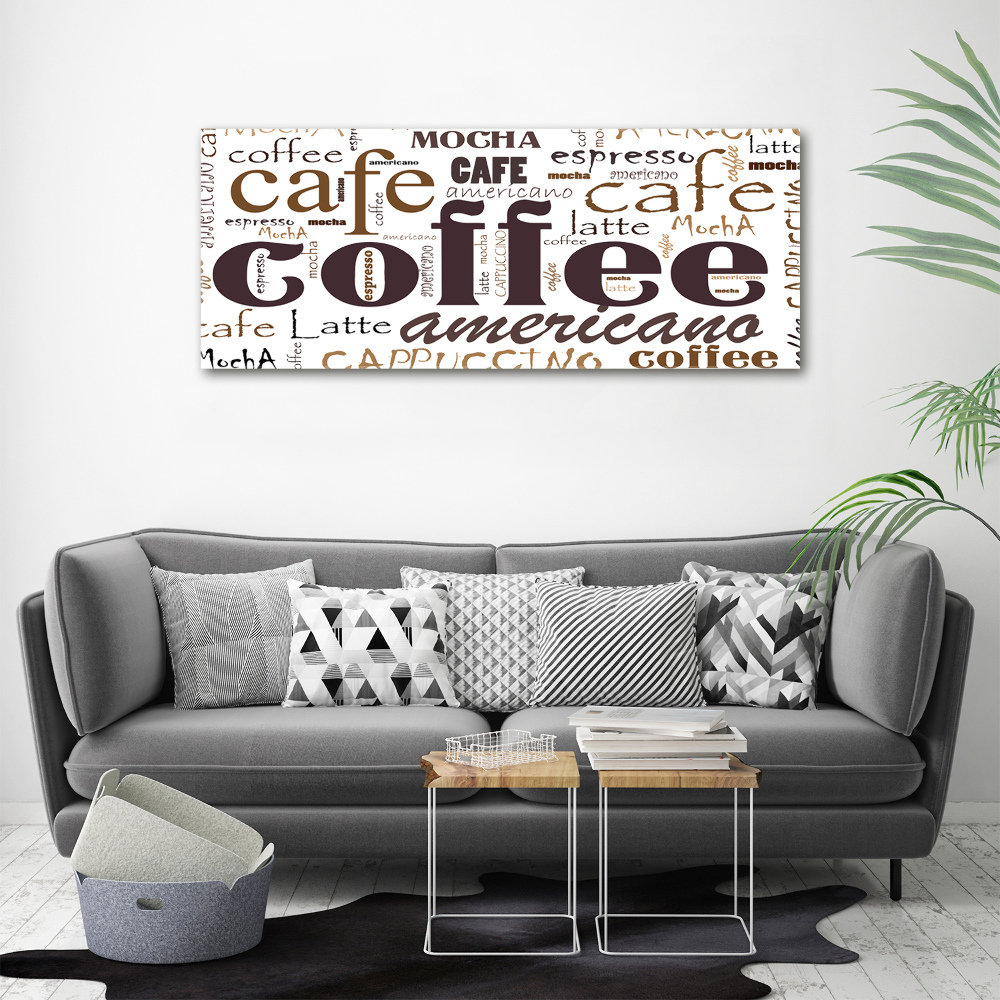 Glass acrylic wall art Coffee