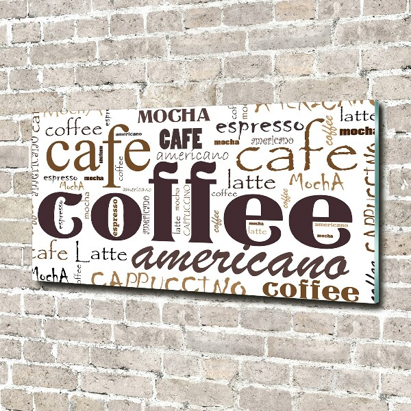 Glass acrylic wall art Coffee