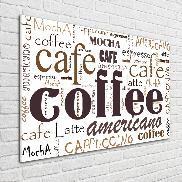 Glass acrylic wall art Coffee