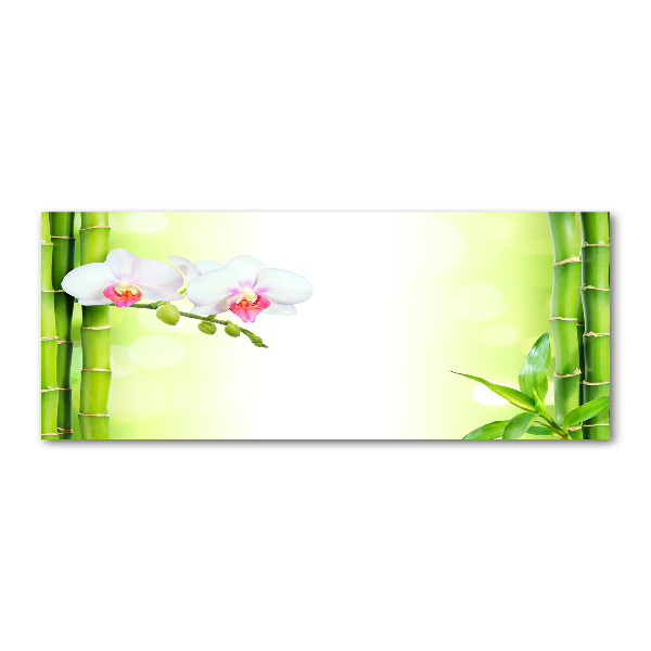 Acrylic wall art Orchid and bamboo