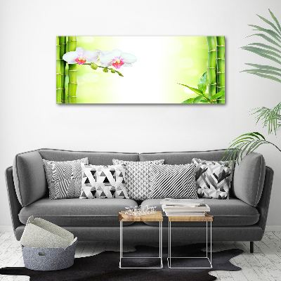 Acrylic wall art Orchid and bamboo